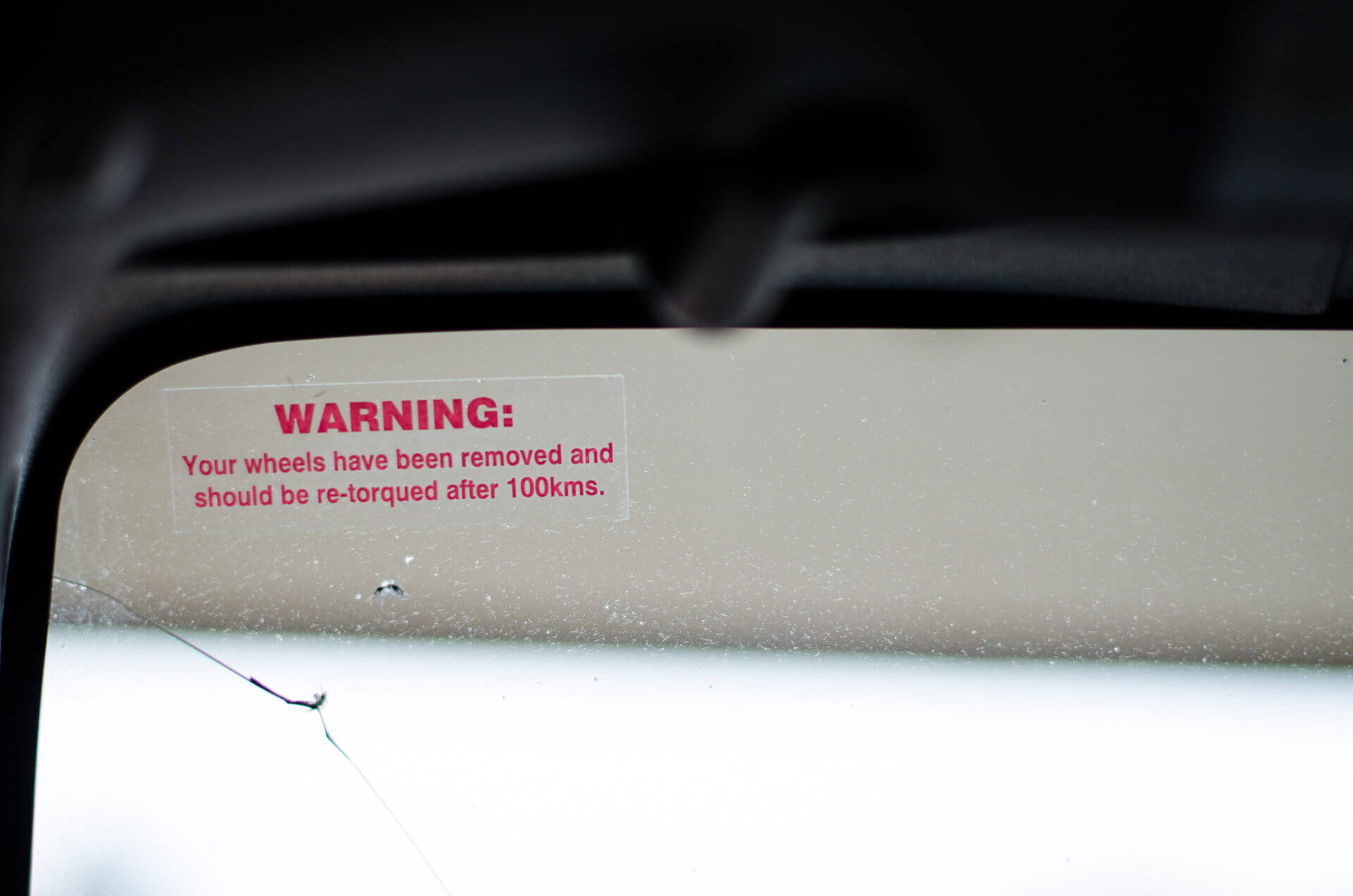 Warning About Wheels And Cracked Windshiel